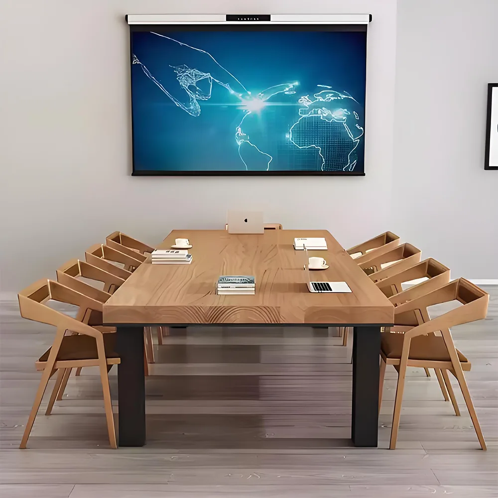 Nordic Simplicity Solid Wood Office Conference Table - Maoters - image 2
