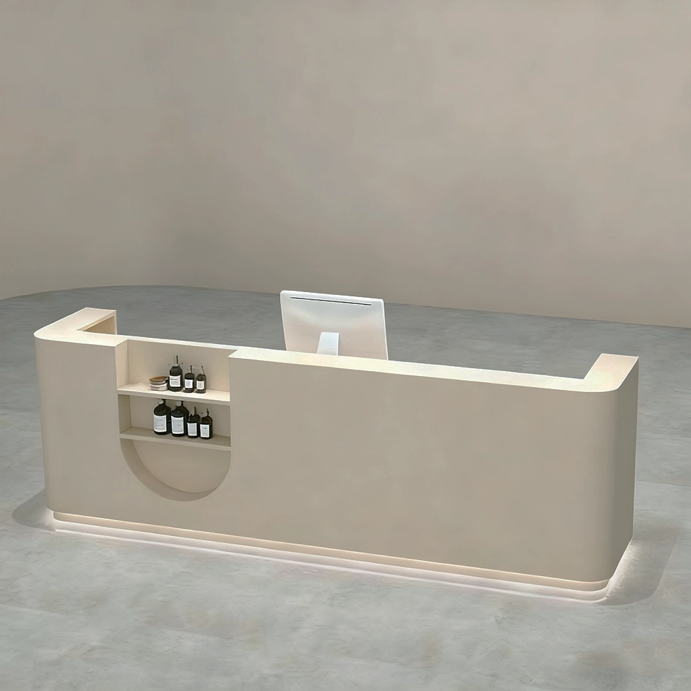 Rectangular Wood Reception Desk - image 2
