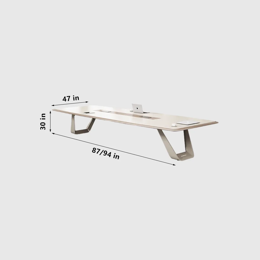 Modern Light Luxury Lacquer Conference Table - image 8