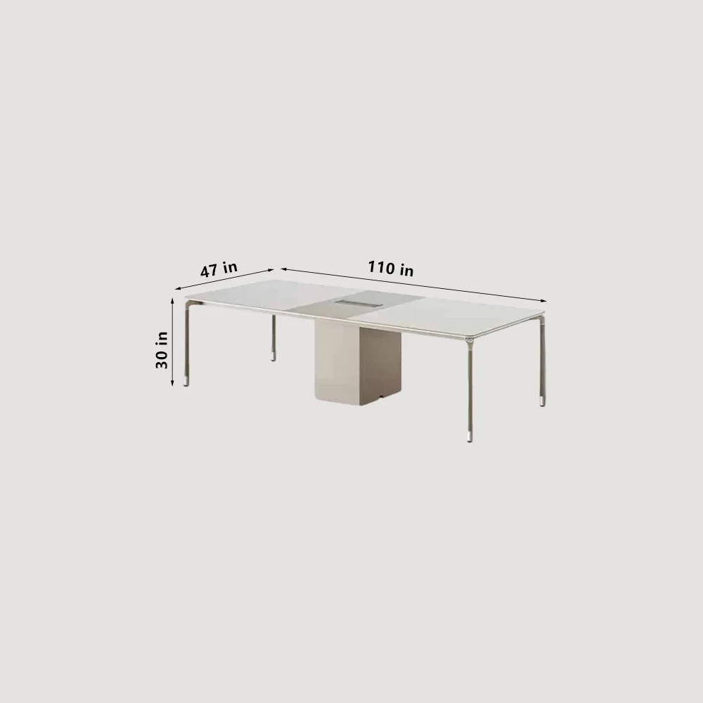 Modern Luxury White Conference Table - image 7