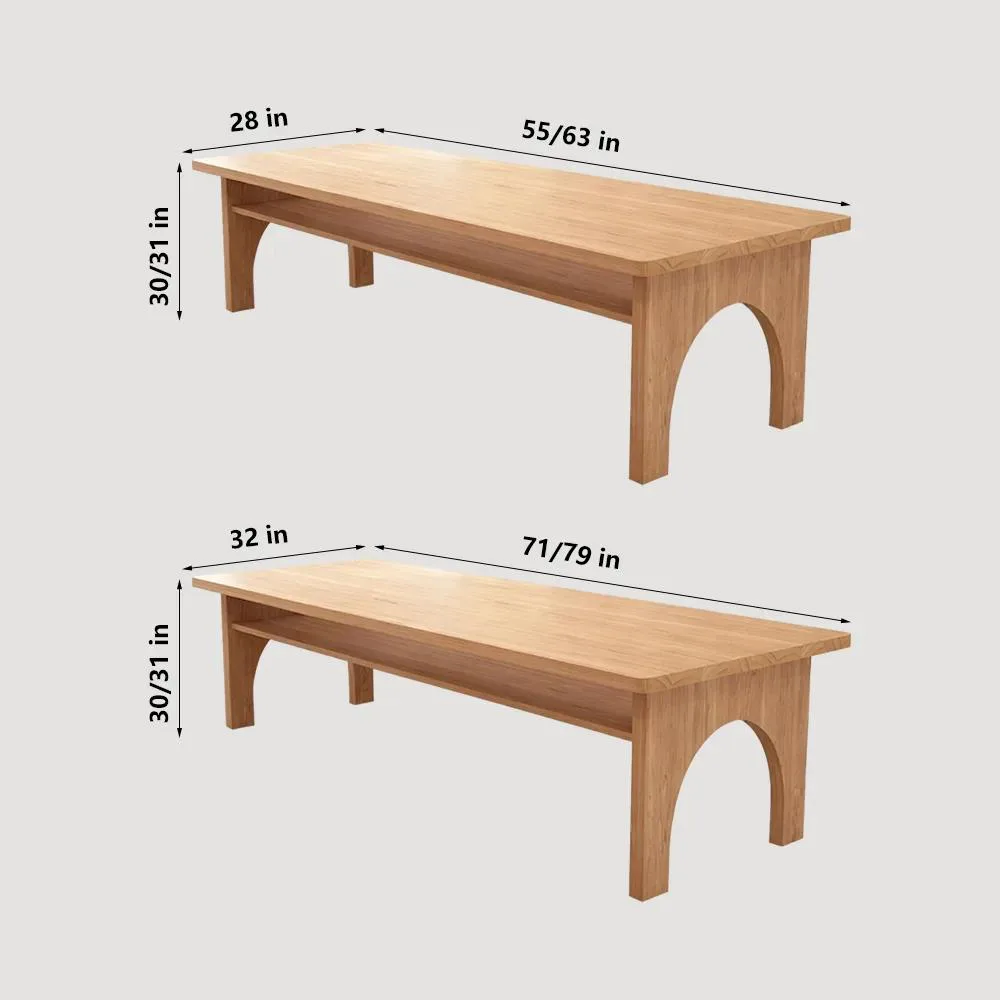 Nordic Solid Wood Rectangular Conference Table - image 7