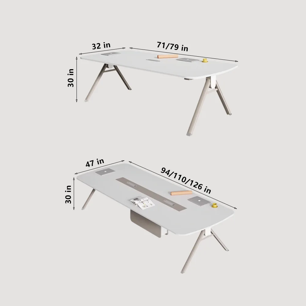 Morden Simple White Conference Table - image 6