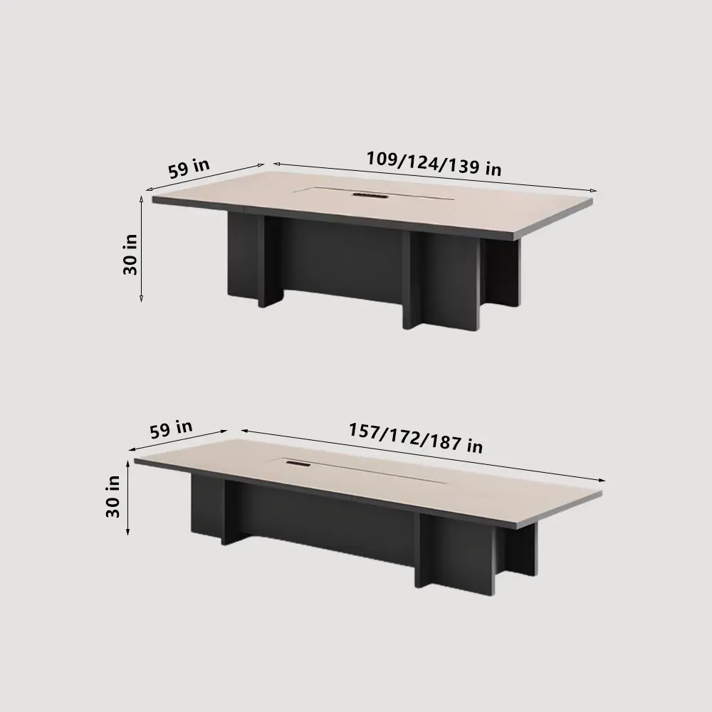 Modern Rectangular Thickened Conference Table - image 6