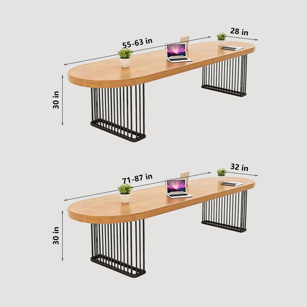 Modern Oval Solid Wood Conference Table - Stylish &amp; Durable - image 6
