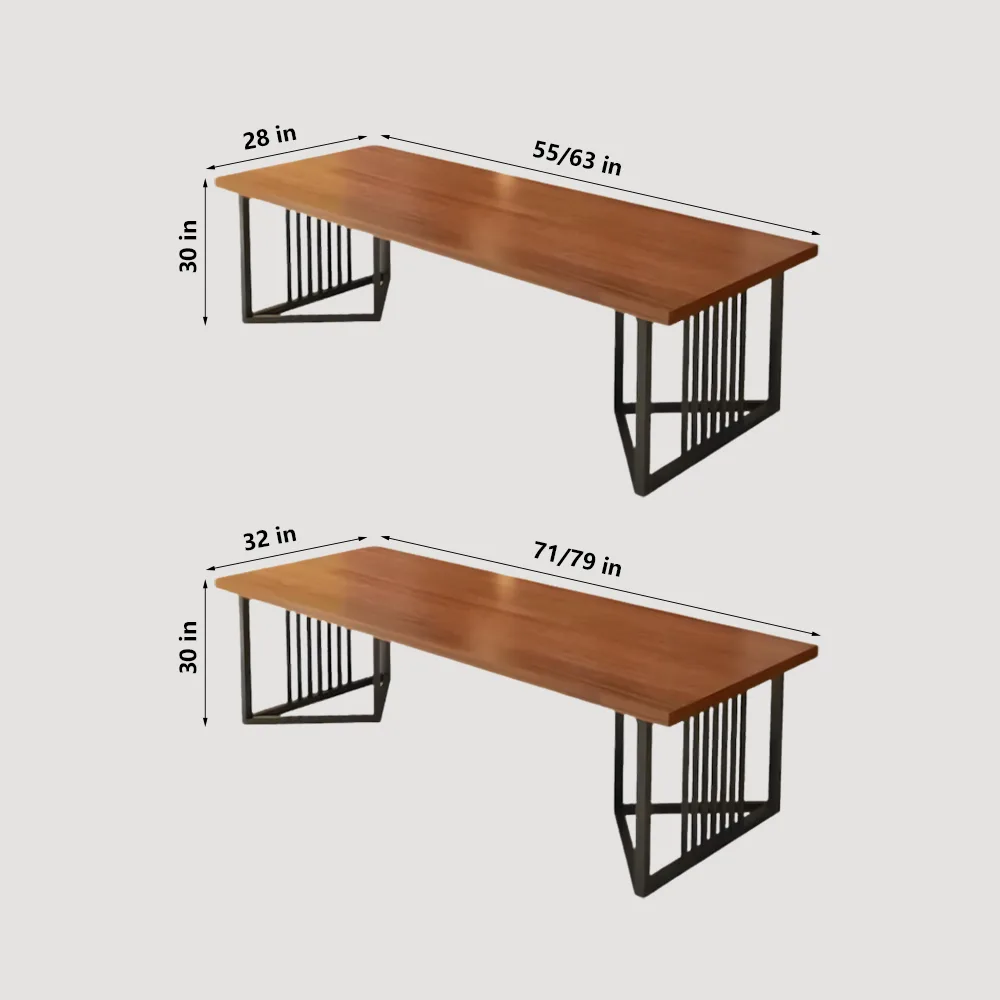 Nordic Modern Solid Wood Conference Table  Industrial Style Office Long Table - image 5