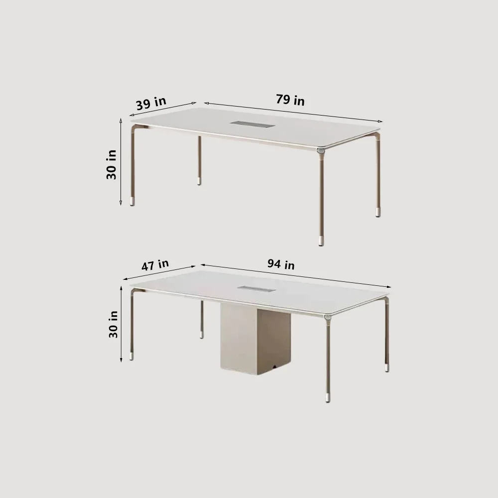 Modern Luxury White Conference Table - image 6