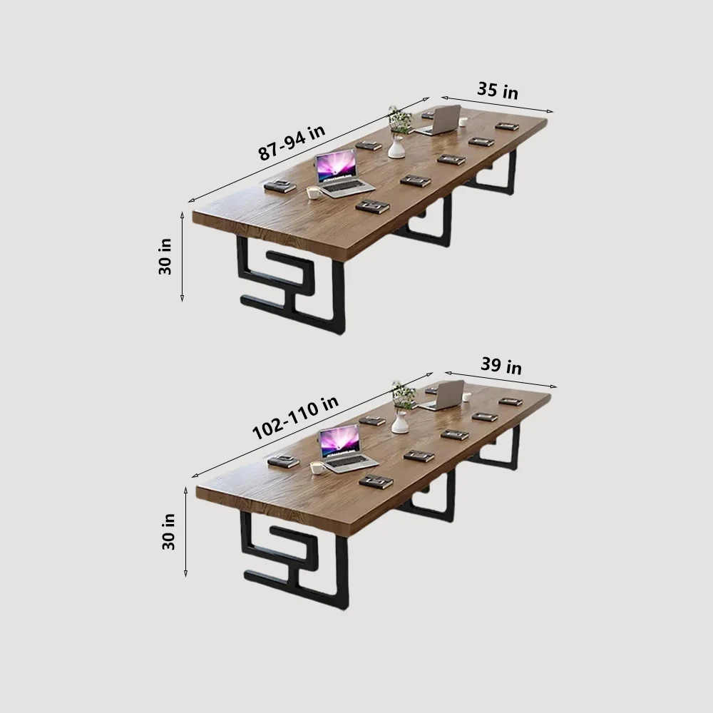 Nordic-Inspired Simplistic Solid Wood Conference Table - image 7