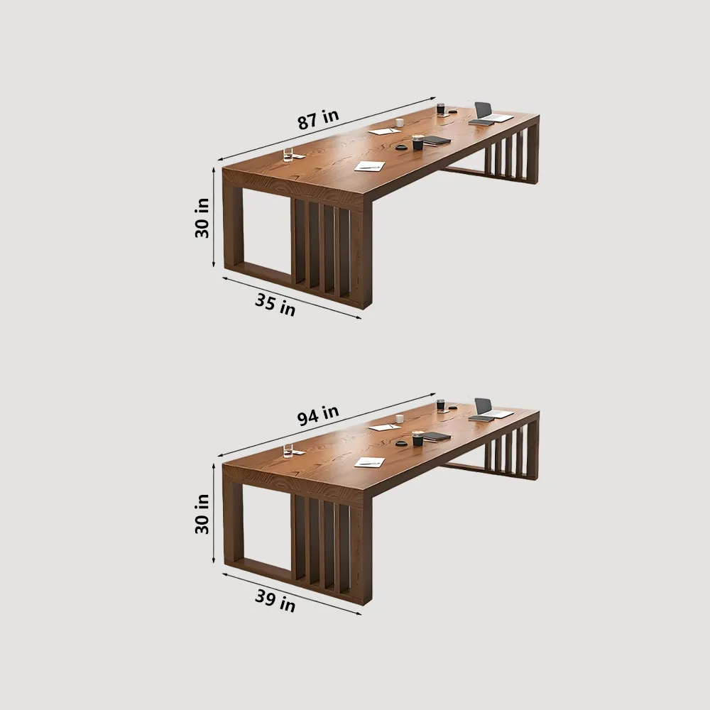 Modern Simple Solid Wood Long Conference Table - Maoters - image 8