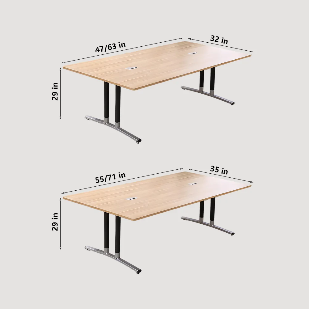 Modern Minimalist Rounded Conference Table - image 7