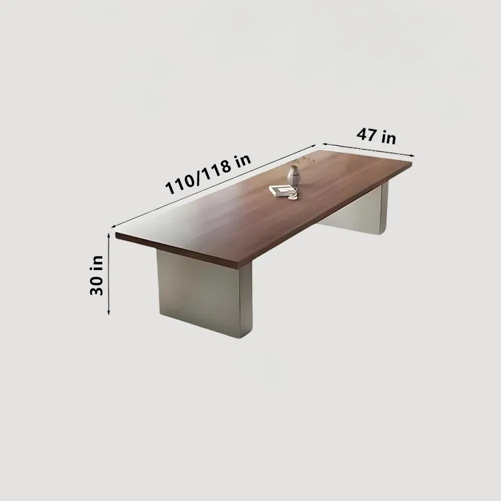 Modern Solid Wood Conference Table - Walnut Color - image 11