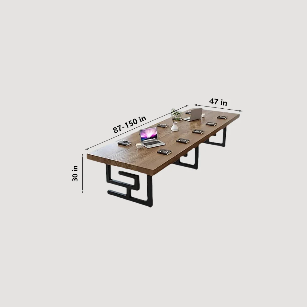 Nordic-Inspired Simplistic Solid Wood Conference Table - image 8