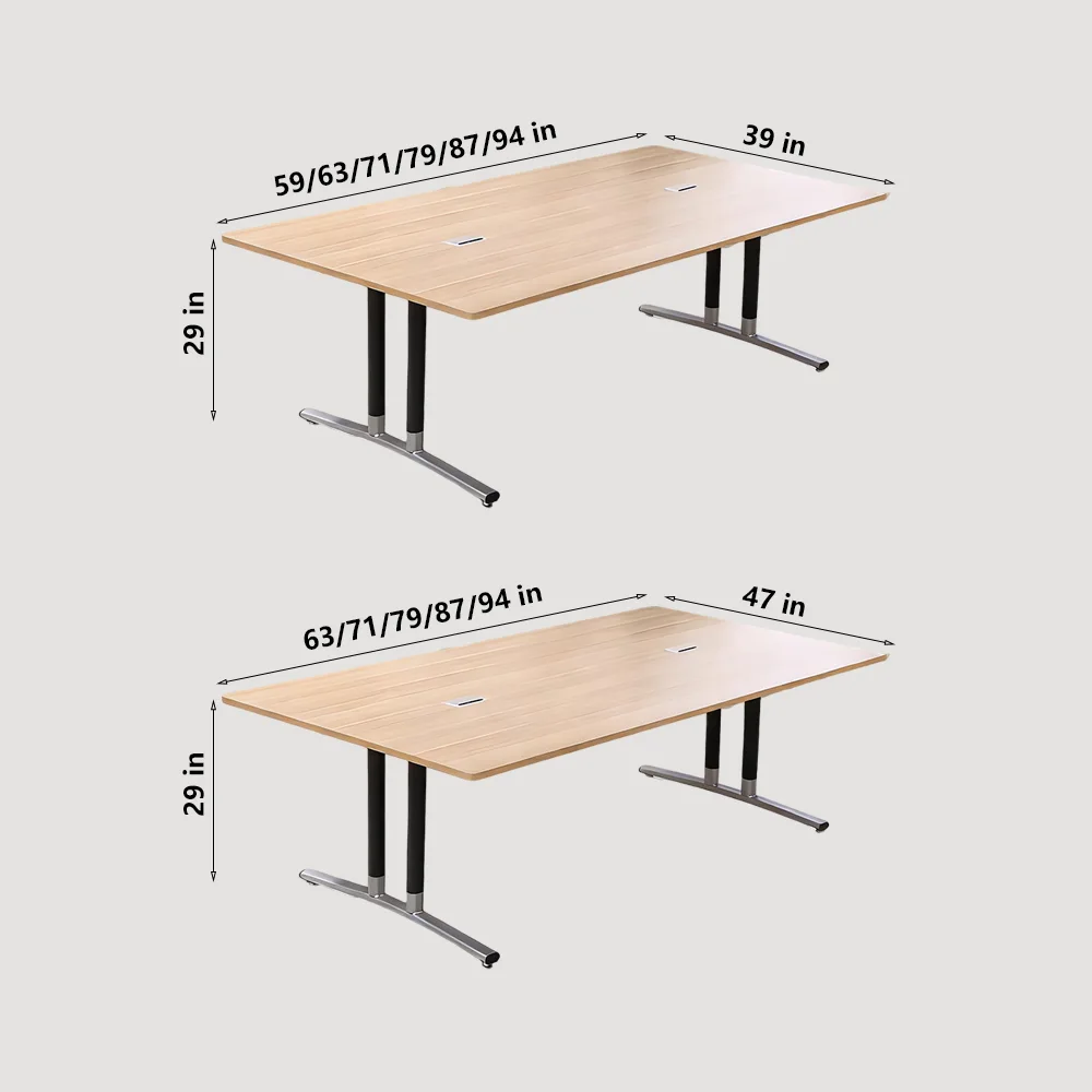Modern Minimalist Rounded Conference Table - image 8