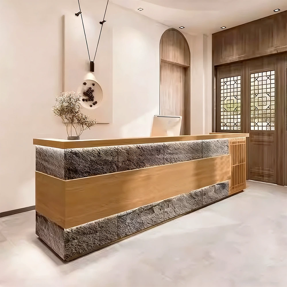 Vintage Art Multifunctional Reception Desk - Maoters - image 12