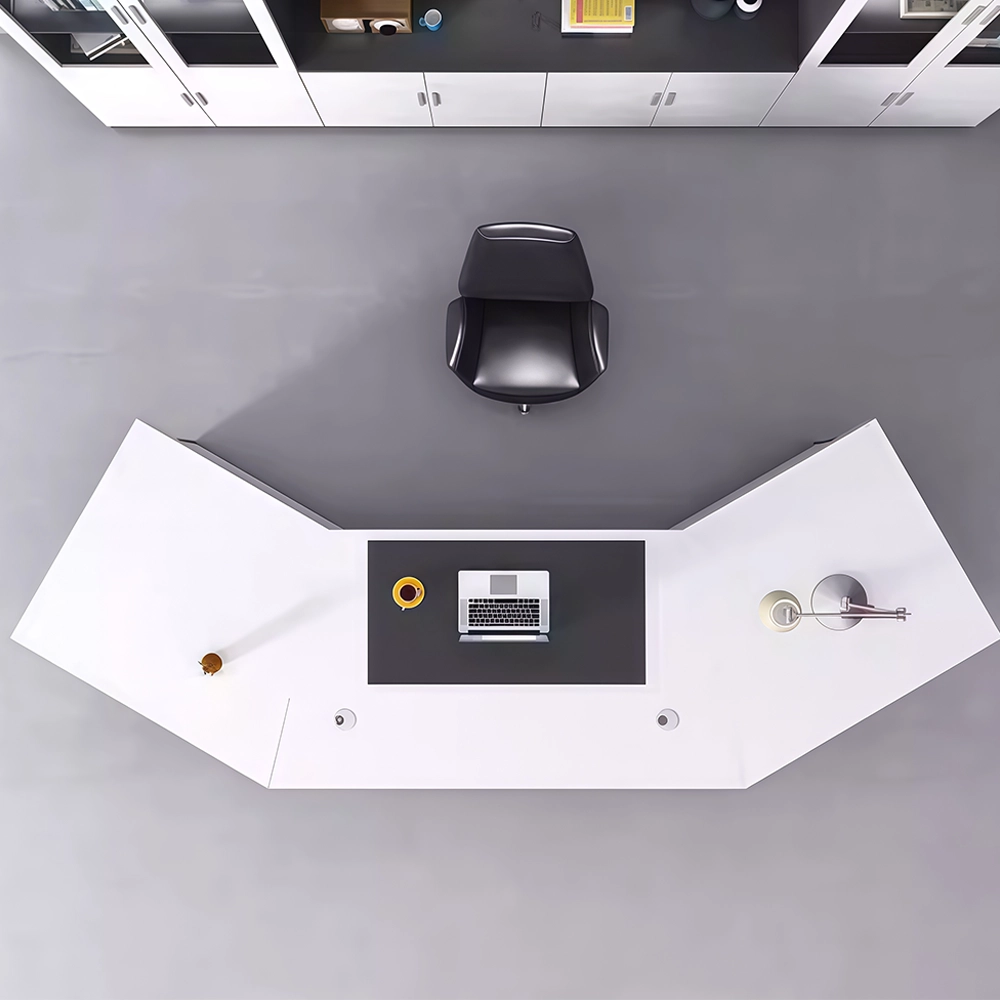 Modern Minimalist Curved Executive Desk - image 10