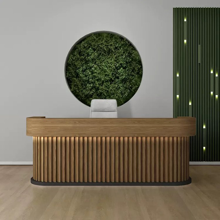 Fluted Reception Desk Ideas for Modern Office Lobbies | Maoters