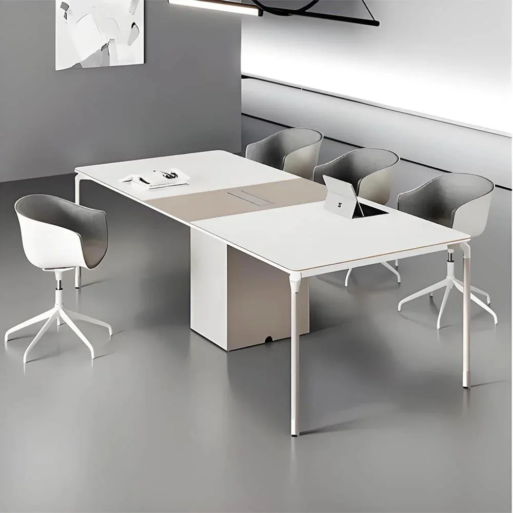 Modern Luxury White Conference Table - image 2