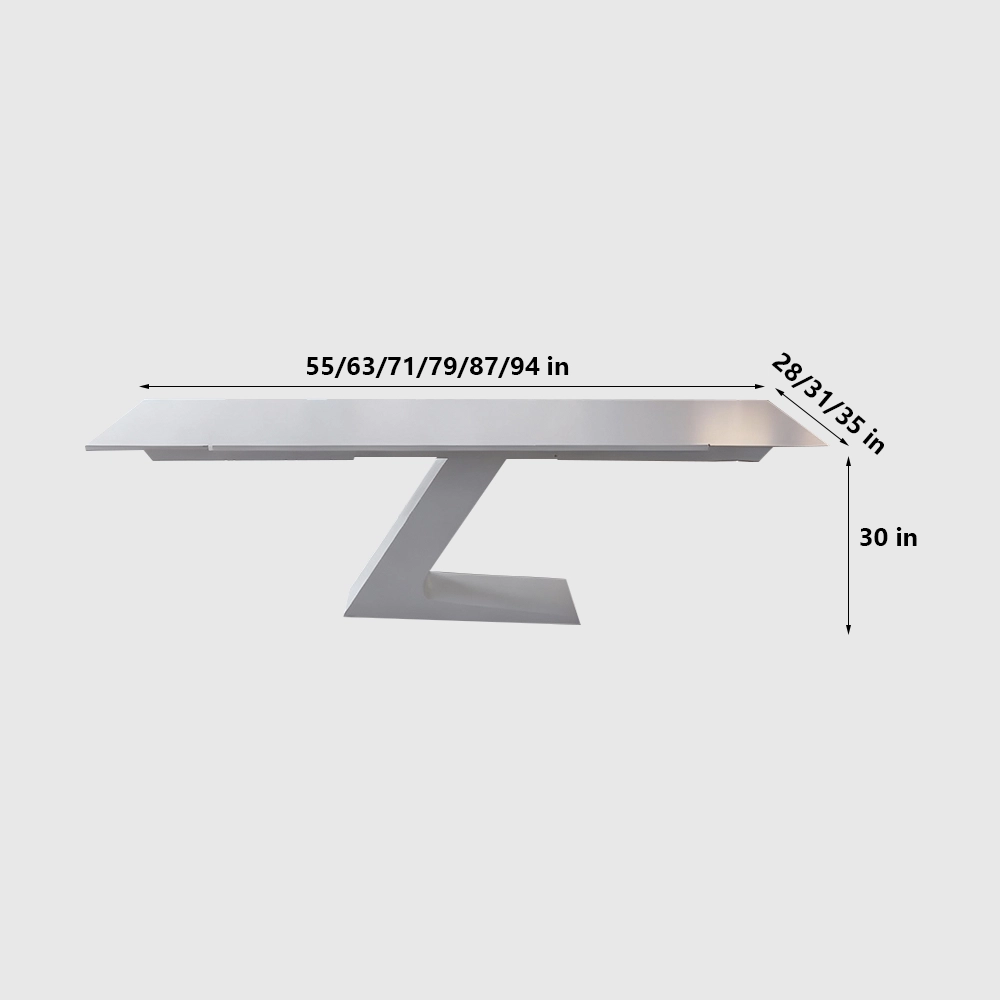Stylish White Solid Wood Conference Table - Maoters - image 7