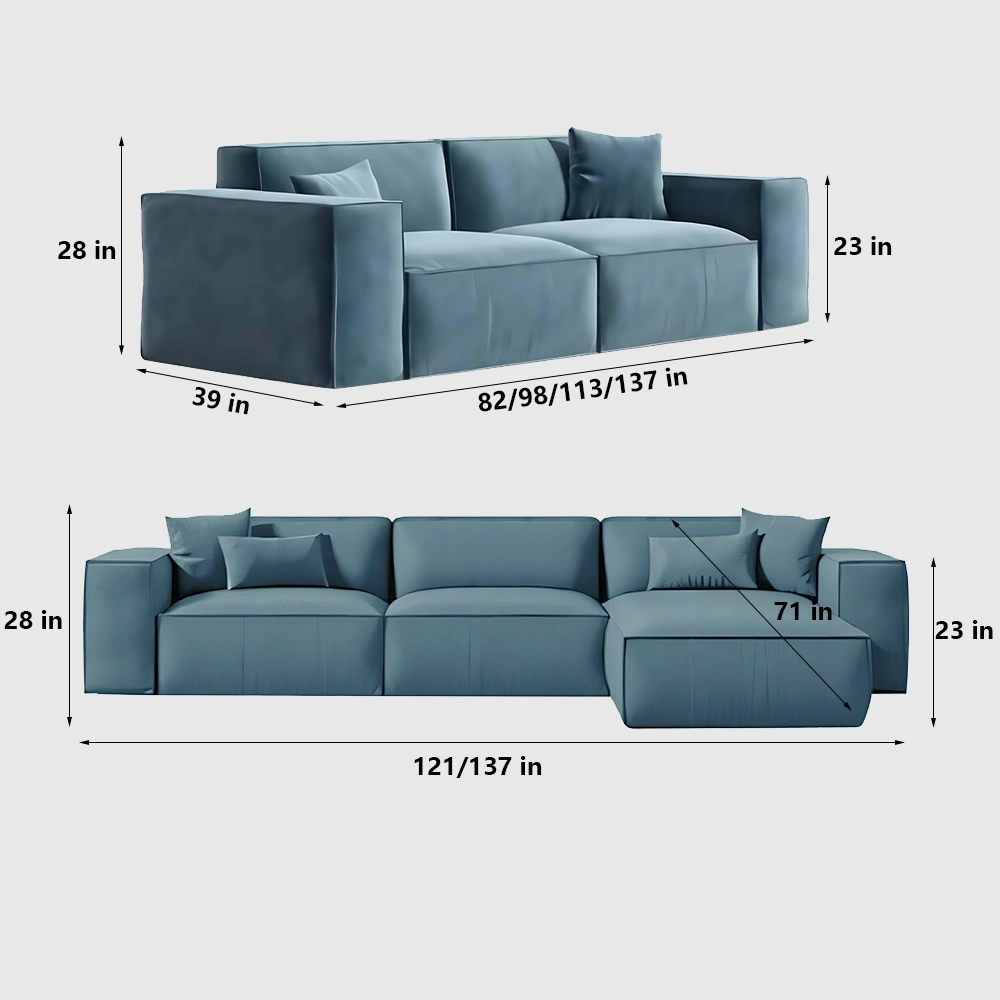 Wide Armrests Velvet Luxury Sofa - image 6