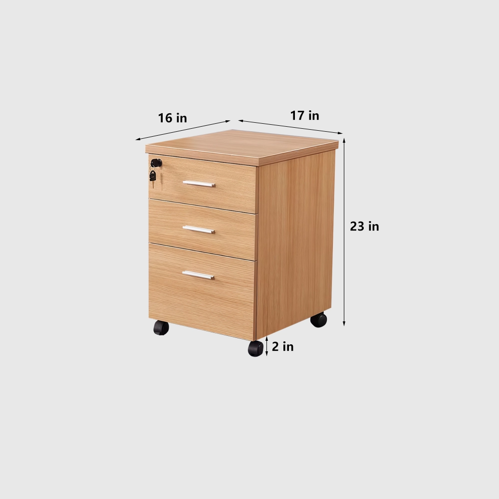 Solid Wood Freestanding Mobile White Storage Cabinet - image 6