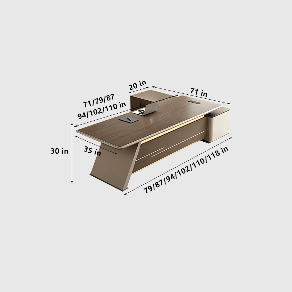 Minimalist Executive Desk with Storage - image 17