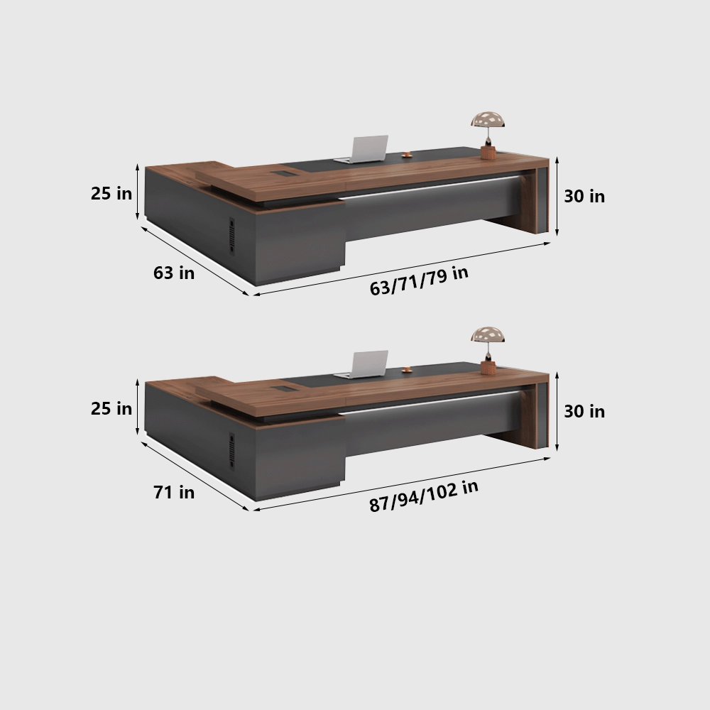Desk with LED Strip Lighting for Executives - image 14