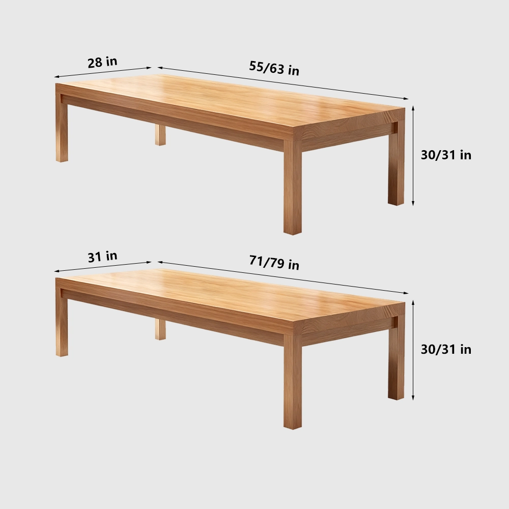 Elegant Solid Wood Minimalist Conference Table - Maoters - image 8