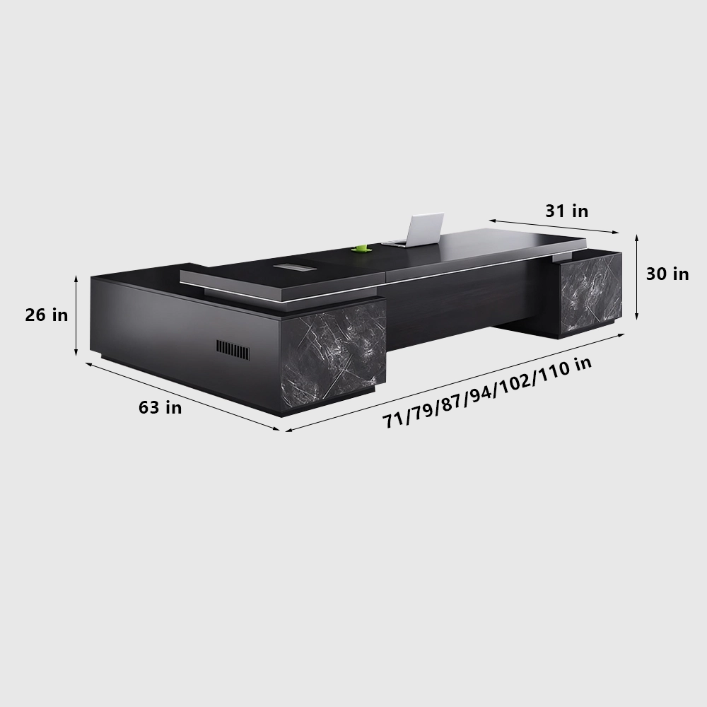 Executive L Shaped Desk with Storage - image 14