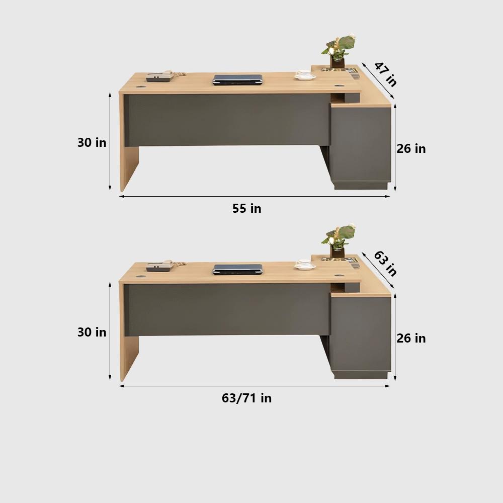 L-Shape Corner Desk Executive Office Desk Computer Table - image 15