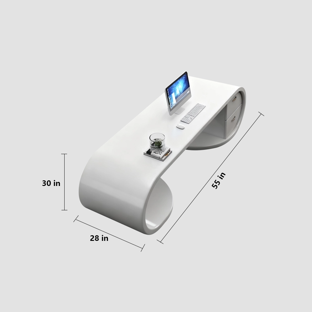 White Lacquered Techy Executive desk - Maoters - image 7