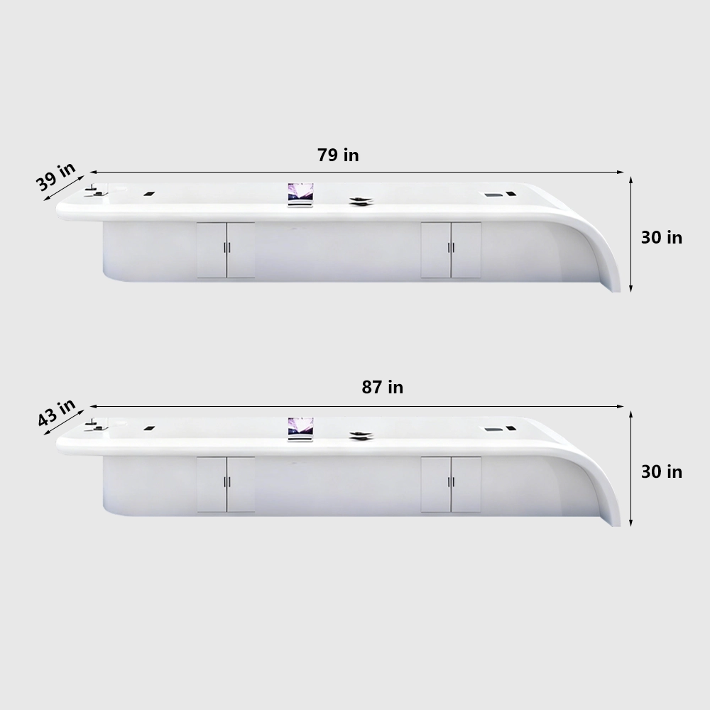 Innovative Large White Lacquered Conference Table - image 6