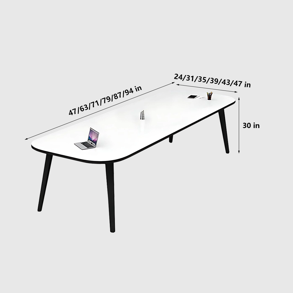 Minimalist Small Oval Conference Table - Office Desk - image 7