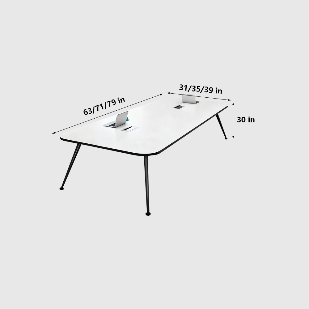 White Negotiatio Conference Table - image 7