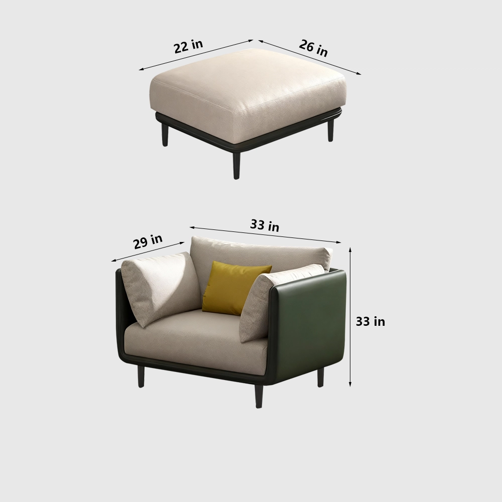 Modern Upholstered Leather Sofa - image 10