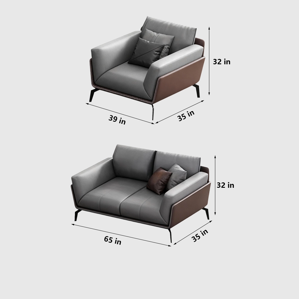 Simple Business Leather Sofa - Maoters - image 9