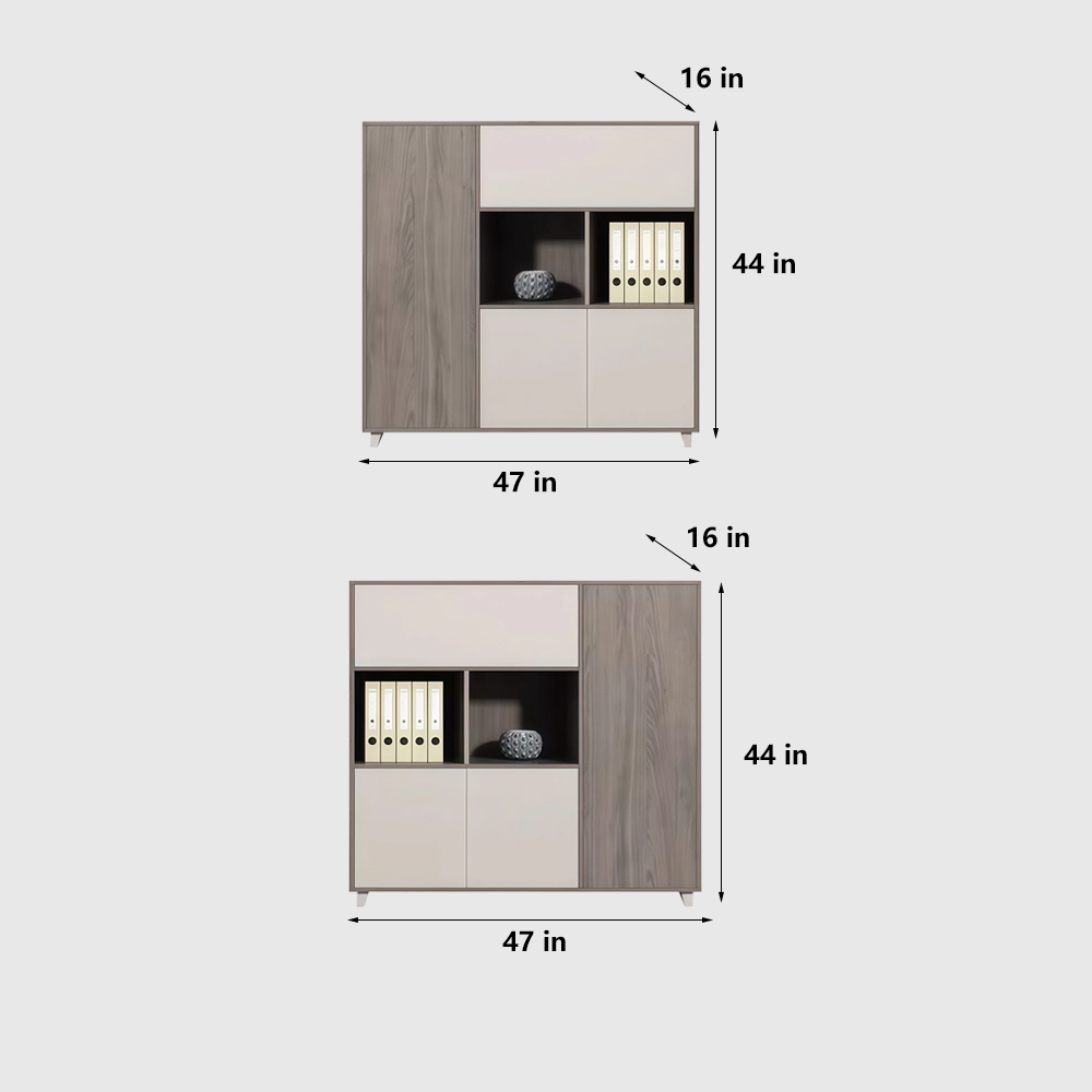 Elegant Wooden Panel Bookshelf &amp; Office File Cabinet - image 8