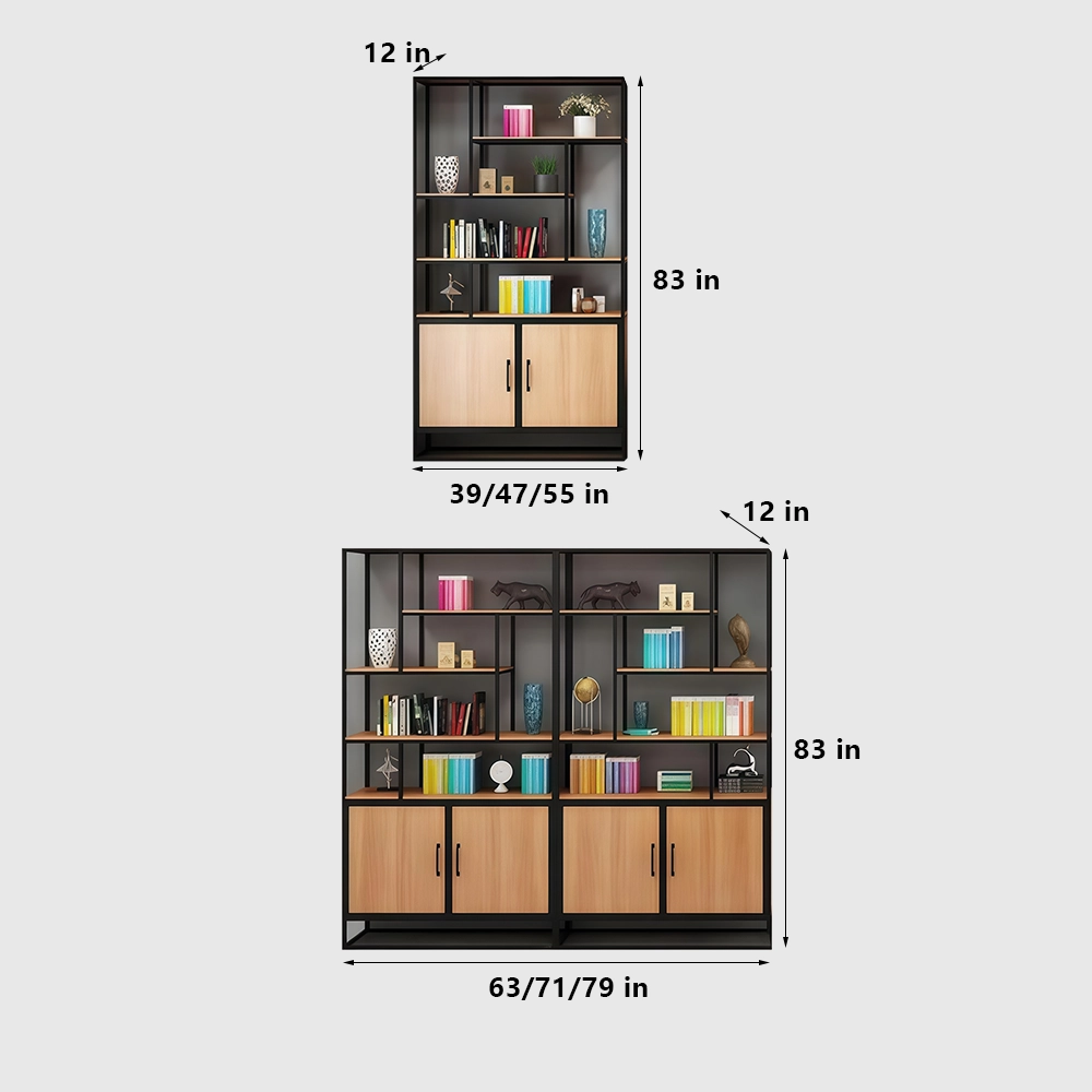 Industrial-Style Solid Wood Executive Desk - Maoters - image 16