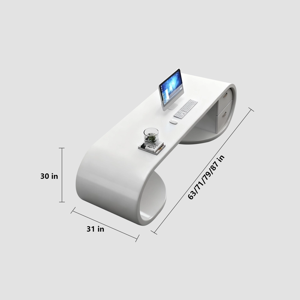 White Lacquered Techy Executive desk - Maoters - image 8