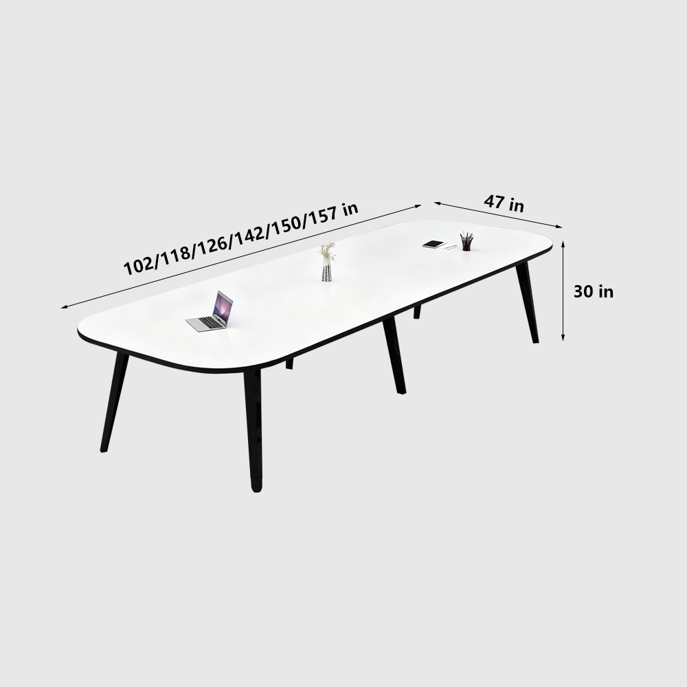 Minimalist Small Oval Conference Table - Office Desk - image 8