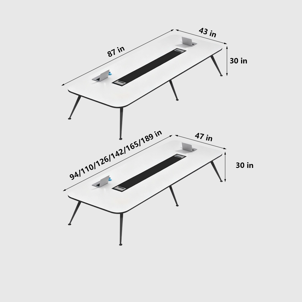 White Negotiatio Conference Table - image 8
