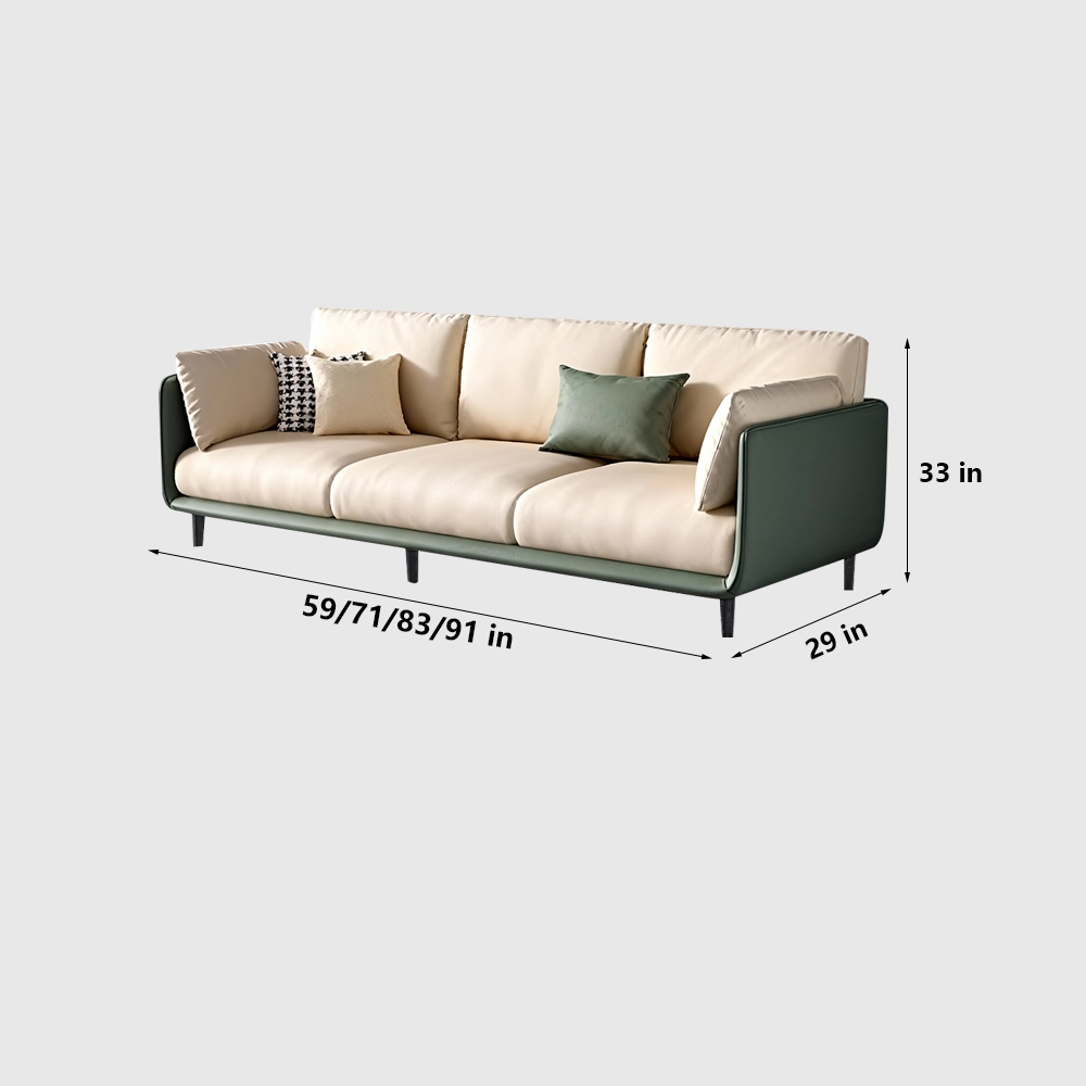 Modern Upholstered Leather Sofa - image 11
