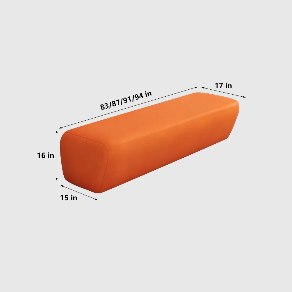Creative Patchwork Design Long Leather Sofa - image 9