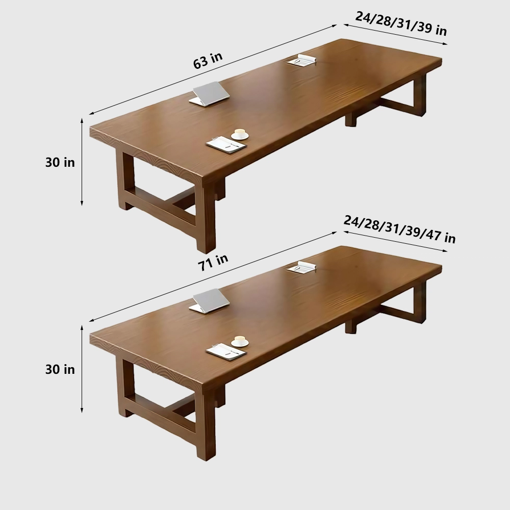 Long Rustic Wooden Conference Table - Maoters - image 8