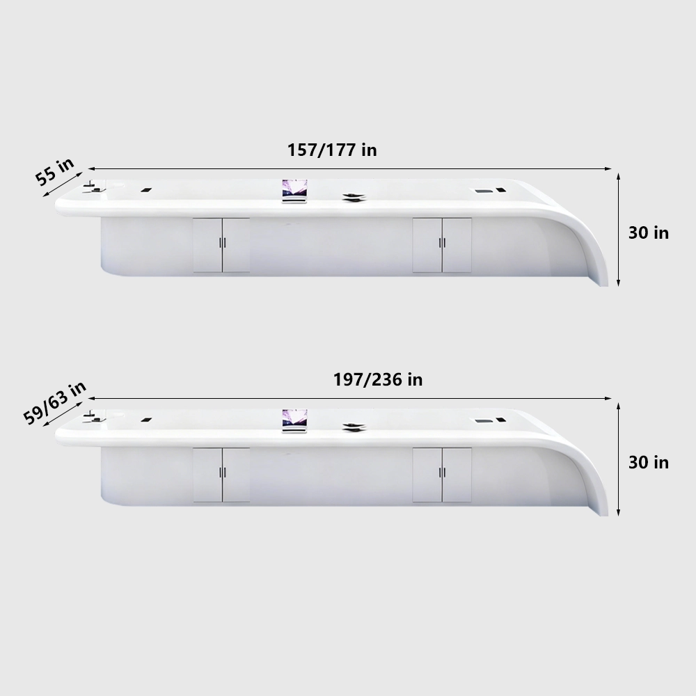 Innovative Large White Lacquered Conference Table - image 8