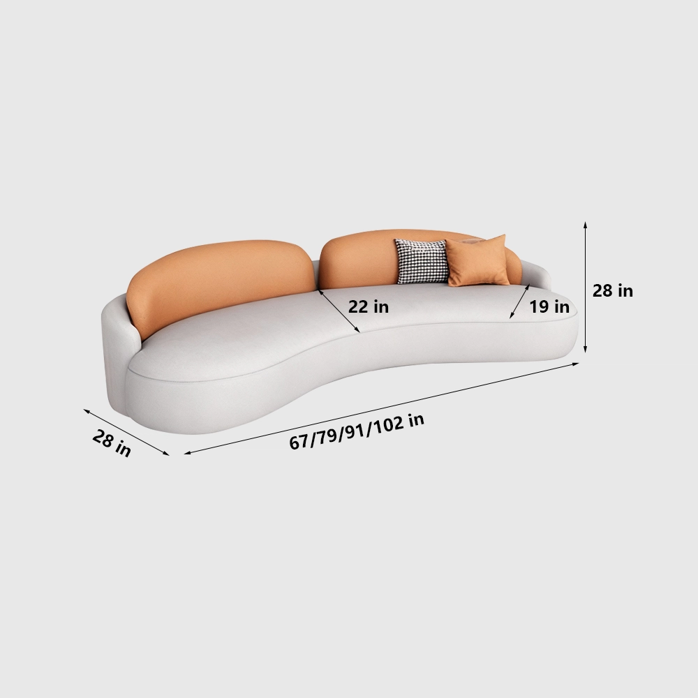 Modern Office Curved Reception Sofa - image 7