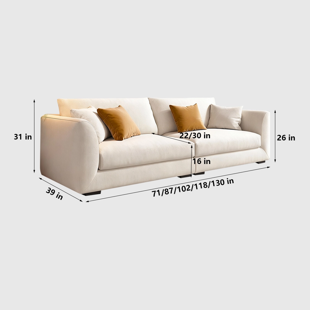 White Upholstered Performance Sofa - Maoters - image 8