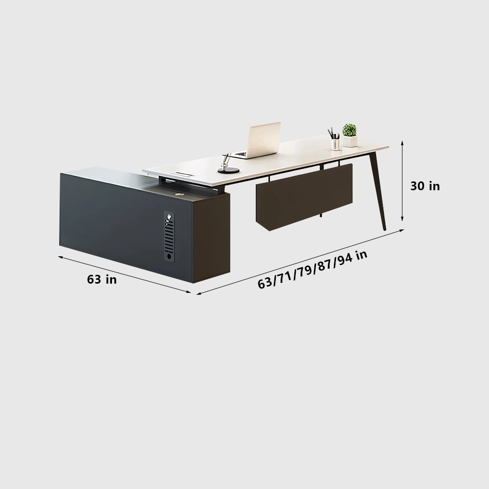 Executive Office Desk Computer Table - Elegant Workstation - image 15
