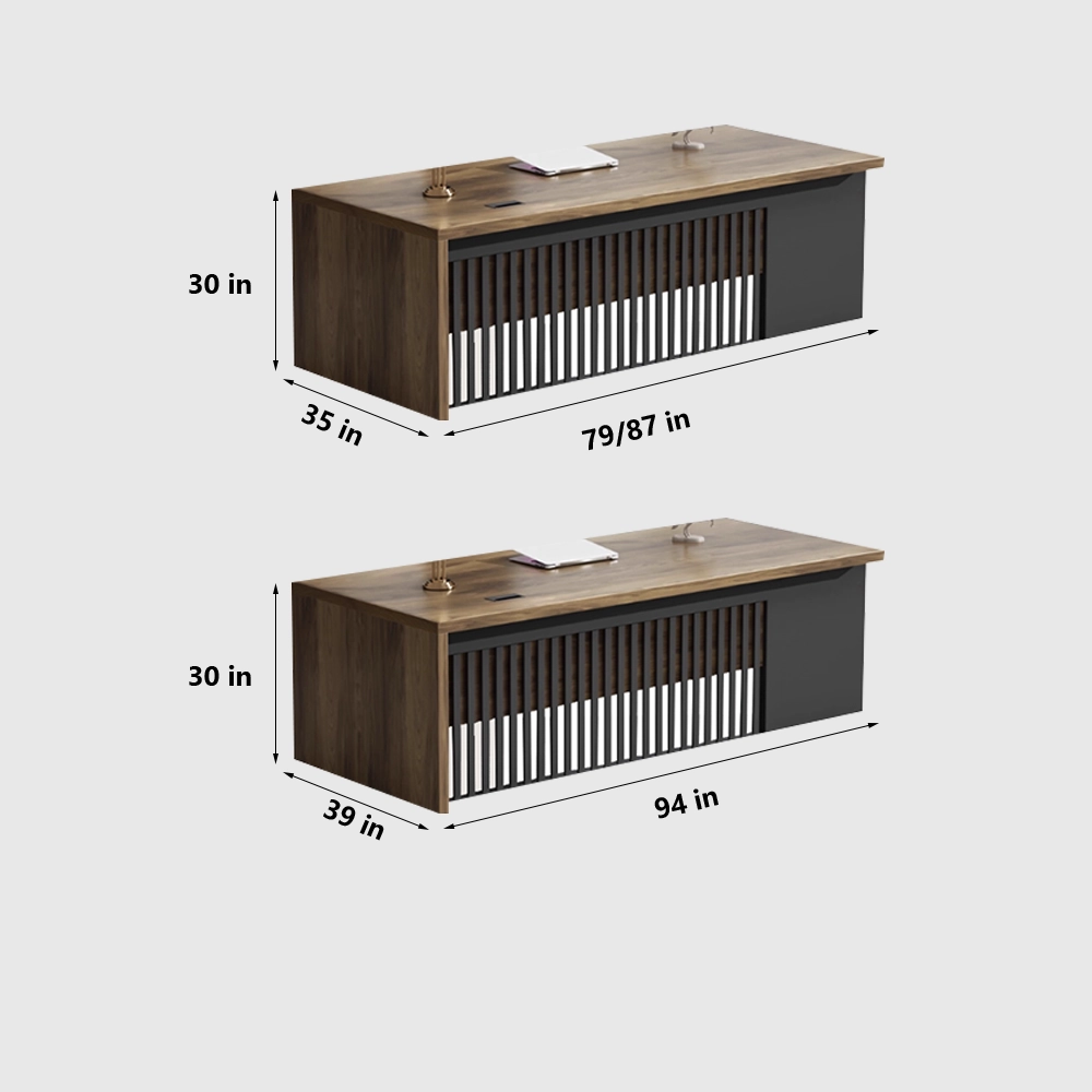 Innovative Industrial-Style Solid Wood Executive Desk - image 16