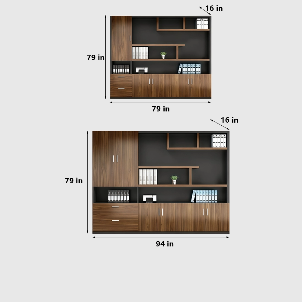 L Shaped Desk with Cabinet Storage - Maoters - image 18