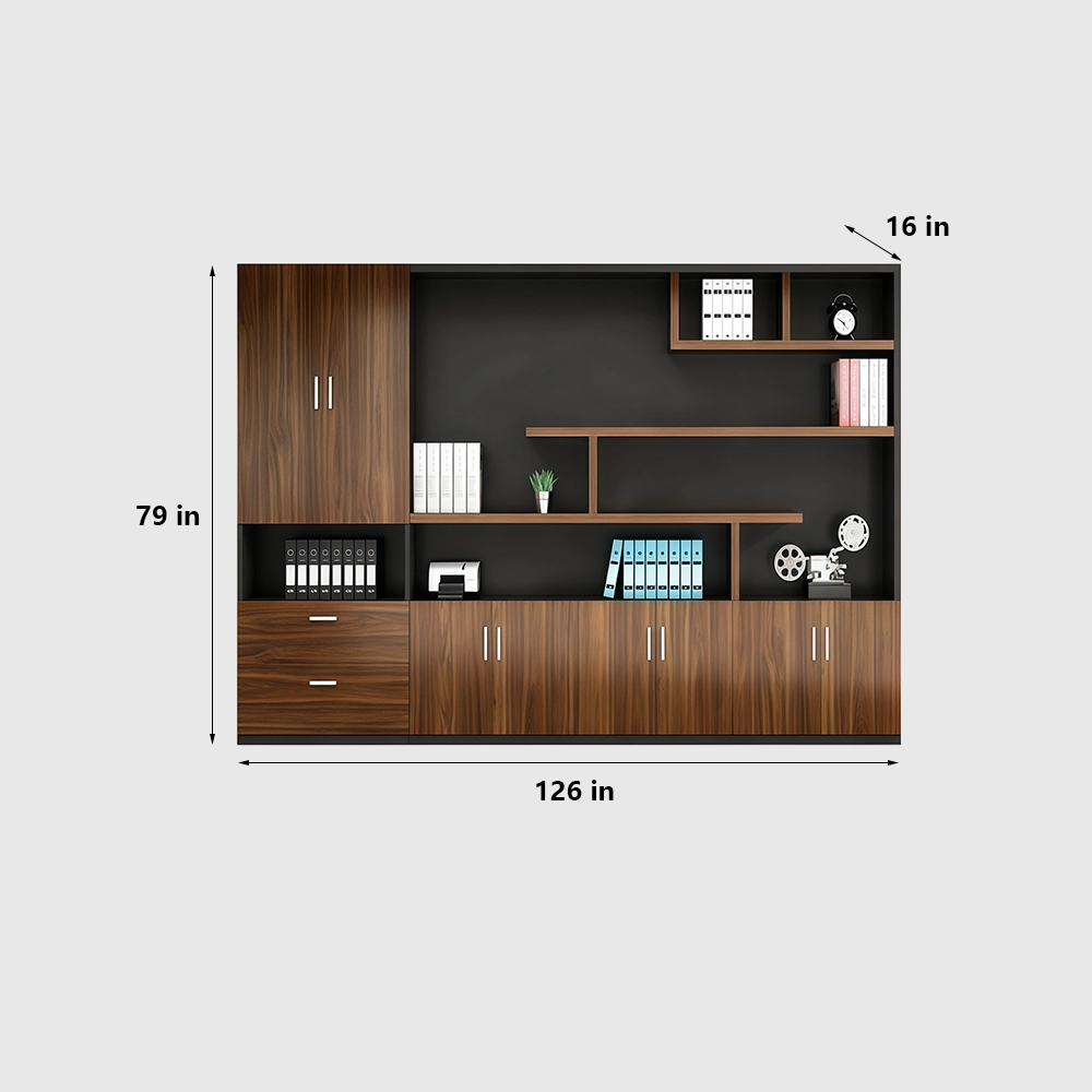 L Shaped Desk with Cabinet Storage - Maoters - image 19