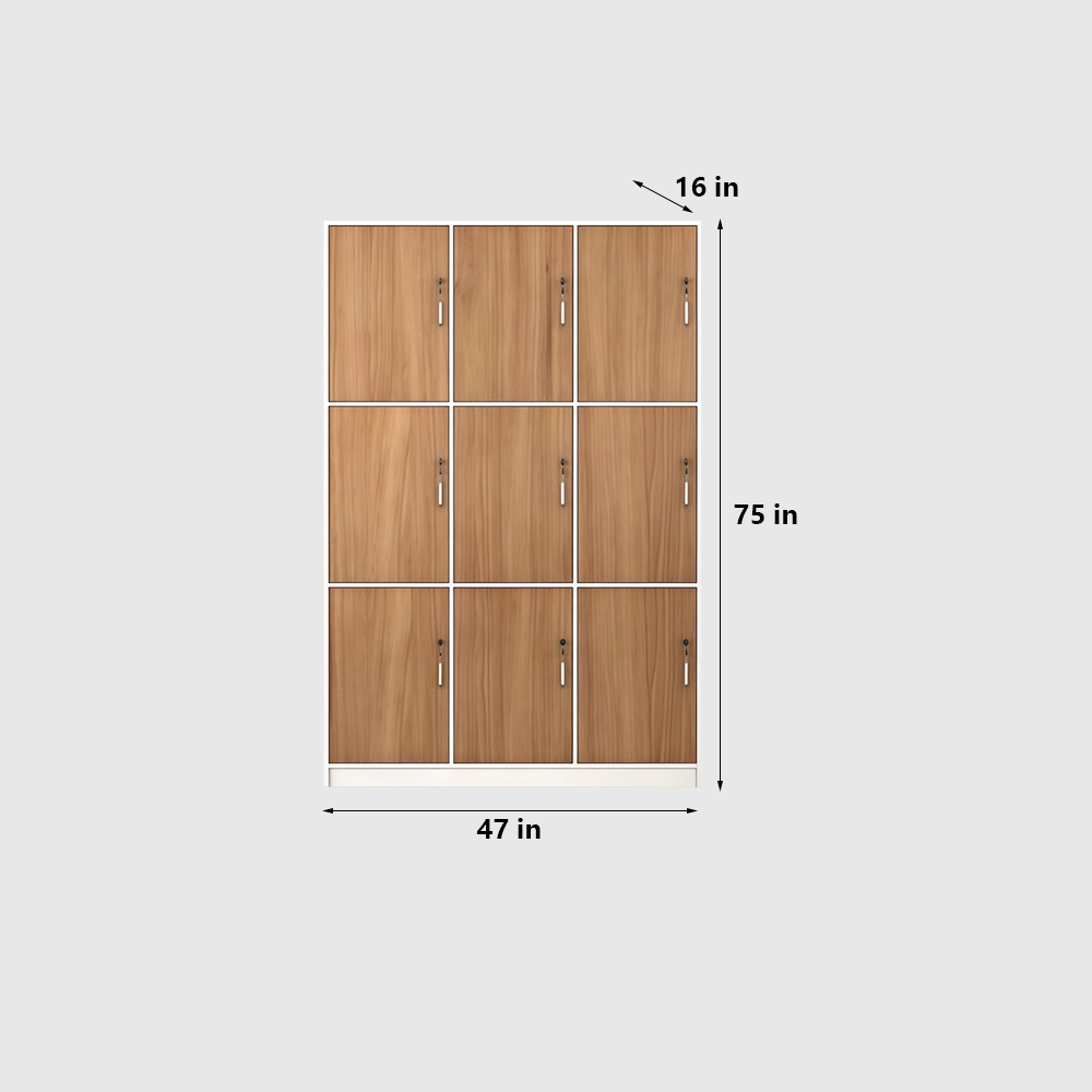 Bathroom Gym Wooden Locking Locker - image 9